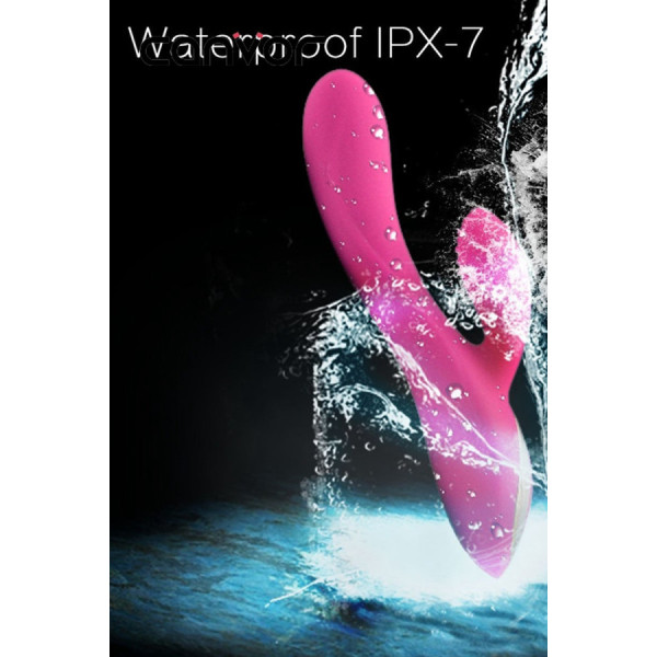 Vibromasseur rabbit rose ergot à picots 10 programmes USB 
